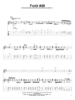 page one of Funk #49 (Guitar Tab (Single Guitar))