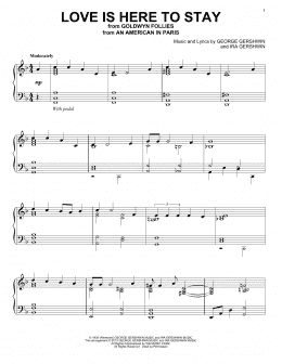 page one of Love Is Here To Stay (Piano Solo)