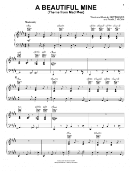 page one of A Beautiful Mine (Theme from Mad Men) (Piano Solo)
