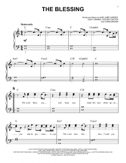 page one of The Blessing (Easy Piano)