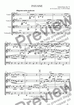 page one of Pavane ("The DREAM arrangement"!)