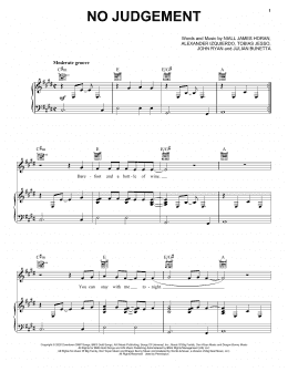 page one of No Judgement (Piano, Vocal & Guitar Chords (Right-Hand Melody))
