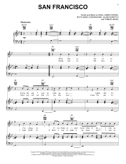 page one of San Francisco (Piano, Vocal & Guitar Chords (Right-Hand Melody))