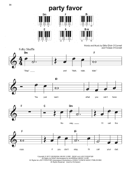 page one of party favor (Super Easy Piano)