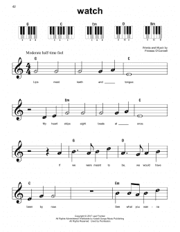 page one of watch (Super Easy Piano)