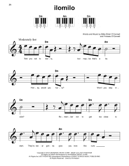 page one of ilomilo (Super Easy Piano)