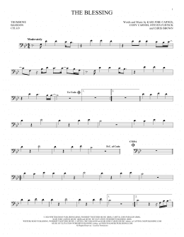 page one of The Blessing (Instrumental Solo – Bass Clef)