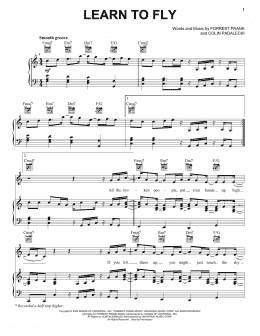 page one of Learn To Fly (Piano, Vocal & Guitar Chords (Right-Hand Melody))