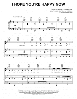 page one of I Hope You're Happy Now (Piano, Vocal & Guitar Chords (Right-Hand Melody))