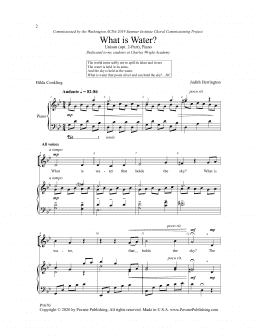 page one of What is Water? (Unison Choir)