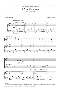 page one of I Am With You (SATB Choir)