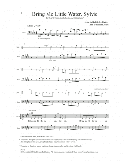 page one of Bring Me little Water, Sylvie (SATB Choir)