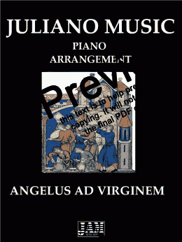 page one of ANGELUS AD VIRGINEM (EASY PIANO ARRANGEMENT) - ANONYMOUS