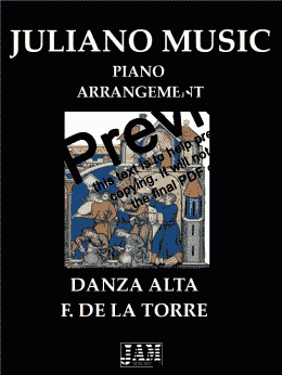 page one of DANZA ALTA (EASY PIANO ARRANGEMENT) - F. DE LA TORRE