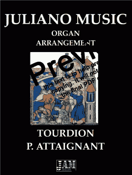 page one of TOURDION (EASY ORGAN ARRANGEMENT) - P. ATTAIGNANT