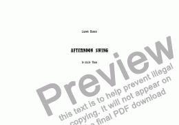 page one of Afternoon Swing
