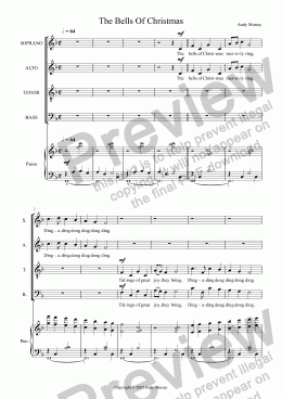 page one of The Bells Of Christmas (SATB)