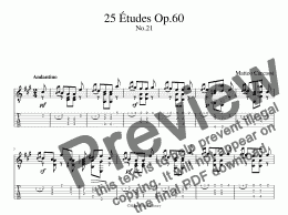 page one of 25 Etudes Op.60 No.21 (for iPad)