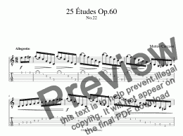page one of 25 Etudes Op.60 No.22 (for iPad)