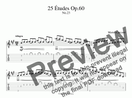 page one of 25 Etudes Op.60 No.23 (for iPad)