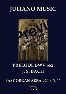 page one of PRELUDE FROM "PRELUDE & FUGE BWV 552" (EASY ORGAN) - J. S. BACH