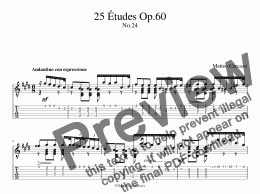 page one of 25 Etudes Op.60 No.24 (for iPad)