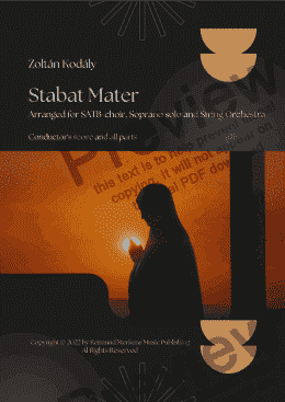 page one of Stabat Mater - Version for mixed choir and string quintet/string orchestra