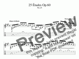 page one of 25 Etudes Op.60 No.25 (for iPad)