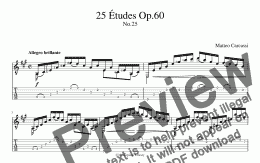page one of 25 Etudes Op.60 No.25 (for Tablet)