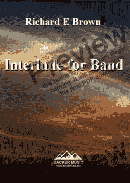 page one of  Interlude for Band