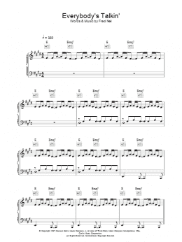 page one of Everybody's Talkin' (Piano, Vocal & Guitar Chords)