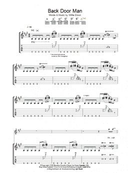 page one of Back Door Man (Guitar Tab)