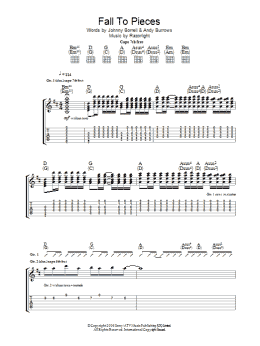 page one of Fall To Pieces (Guitar Tab)