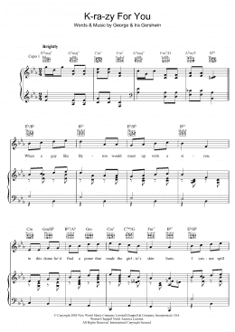 page one of K-ra-zy For You (Piano, Vocal & Guitar Chords)