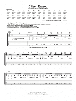 page one of Citizen Erased (Guitar Tab)