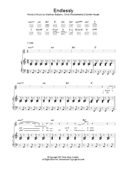 page one of Endlessly (Piano, Vocal & Guitar Chords)