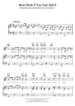page one of Nice Work If You Can Get It (Piano, Vocal & Guitar Chords)