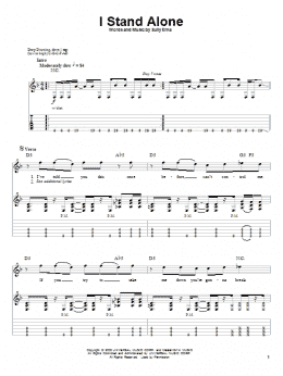 page one of I Stand Alone (Guitar Tab (Single Guitar))