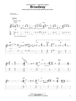 page one of Broadway (Guitar Tab)
