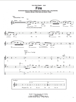 page one of Fire (Bass Guitar Tab)