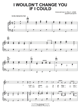 page one of I Wouldn't Change You If I Could (Piano, Vocal & Guitar Chords (Right-Hand Melody))