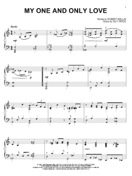 page one of My One And Only Love (Piano Solo)