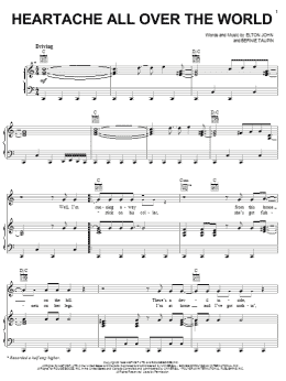 page one of Heartache All Over The World (Piano, Vocal & Guitar Chords (Right-Hand Melody))