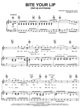 page one of Bite Your Lip (Get Up And Dance) (Piano, Vocal & Guitar Chords (Right-Hand Melody))