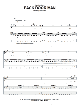 page one of Back Door Man (Bass Guitar Tab)