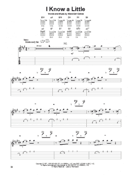 page one of I Know A Little (Easy Guitar Tab)
