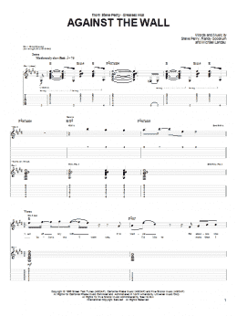 page one of Against The Wall (Guitar Tab)