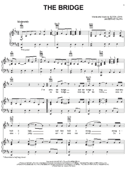 page one of The Bridge (Piano, Vocal & Guitar Chords (Right-Hand Melody))