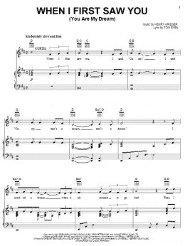 page one of When I First Saw You (Piano, Vocal & Guitar Chords (Right-Hand Melody))