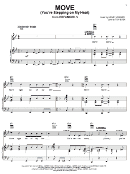 page one of Move (You're Stepping On My Heart) (Piano, Vocal & Guitar Chords (Right-Hand Melody))